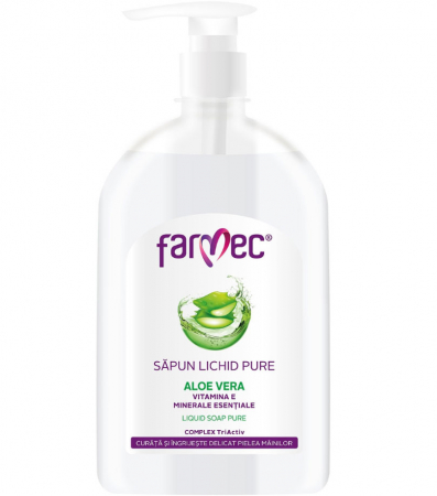 Produse curatenie - SAPUN LICHID 500ML PURE ALOE VERA FARMEC