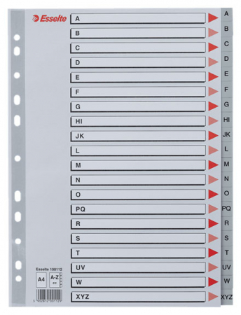 Organizare si arhivare - SEPARATOARE INDEX PLASTIC A-Z ESSELTE
