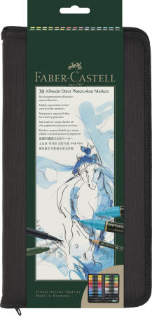Produse si rechizite scolare - SET 30 MARKERE SOLUBILE ALBRECHT DURER + 4 BUCATI PITT ARTIST PENS + PERFECT PENCIL + PENSULA