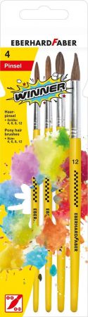 Produse si rechizite scolare - SET 4 PENSULE NR. 4/6/8/12 VARF ROTUND EBERHARD FABER