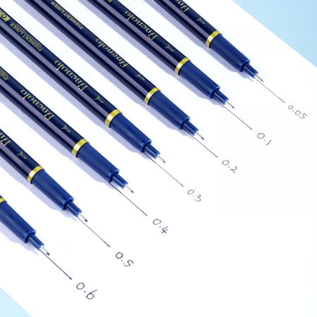 SET 7 BUC LINER GRAFIC (0.2, 0.25, 0.3, 0.35,0.4, 0.45, 0.5MM) DELI [3]