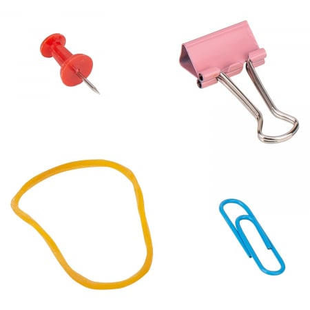 SET ACCESORII BIROU (AGRAFE, ELASTICE, CLIPSURI, ACE) DELI [4]
