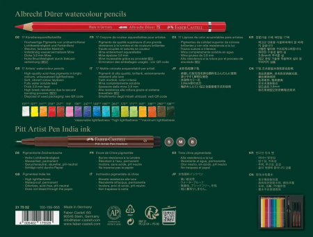 SET CADOU 17 CREIOANE COLORATE A.DURER + 3 PITT ARTIST PEN + PENSULA FABER-CASTELL [1]