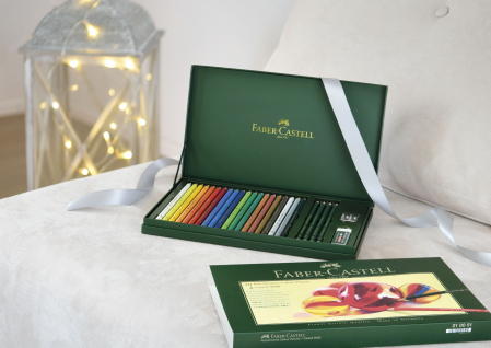 SET CADOU 20 CREIOANE COLORATE POLYCHROMOS + 4 CREIOANE GRAFIT CASTELL + ACCESORII FABER-CASTELL [2]