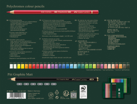 SET CADOU 32 CREIOANE COLORATE POLYCHROMOS + 6 CREIOANE GRAFIT MATT + ACCESORII FABER-CASTELL [2]