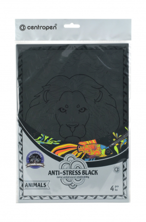 Carti si jocuri pentru copii - SET COLI DESEN ANTI-STRESS ANIMALS 4/SET CENTROPEN