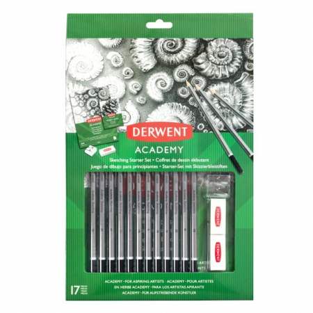 Produse si rechizite scolare - SET CREIOANE GRAFIT 6B-5H PENTRU INCEPATORI DERWENT ACADEMY