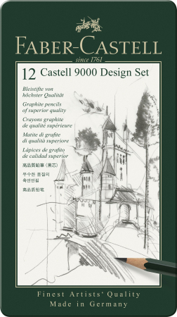 Produse si rechizite scolare - SET DESIGN 12 BUC CREION GRAFIT CASTELL 9000 FABER-CASTELL