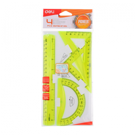 Truse geometrie - SET GEOMETRIE 4 PIESE COLOR EG00402 DELI