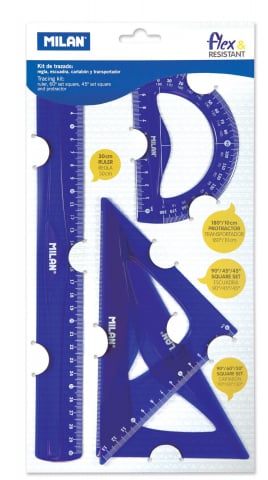 Truse geometrie - SET GEOMETRIE ALBASTRU MILAN 359801