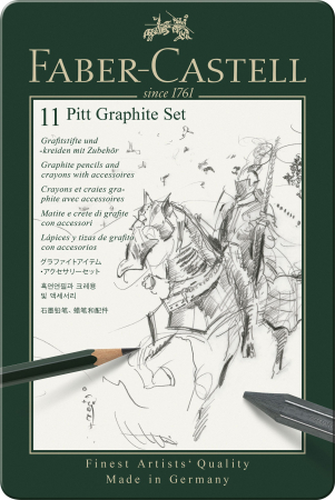 Produse si rechizite scolare - SET PITT MONOCHROME GRAFIT 11 BUC FABER-CASTELL