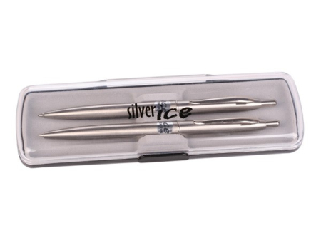 Produse si rechizite scolare - Set pix automatic + creion mecanic SILVER ICE - Centrum 80535