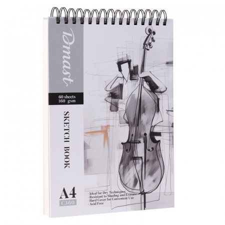 Produse si rechizite scolare - SKETCH BOOK A4 60 FILE 160G PORTRET DMAST BY PEBEO