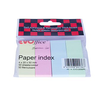 Hartie si articole din hartie - Stick index hartie 20*50 mm, 4 culori pastel*50 file