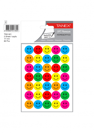 Diverse articole pentru scoala - STICKER SMILEY ASORTATE 2/SET TNX-321 TANEX