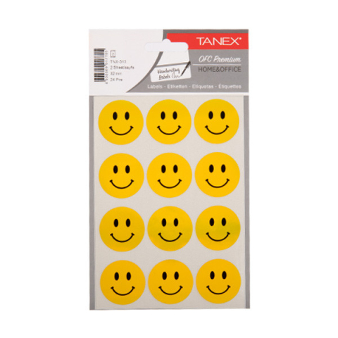 Produse si rechizite scolare - STICKER SMILEY GALBEN 2 2/SET TNX-313 TANEX