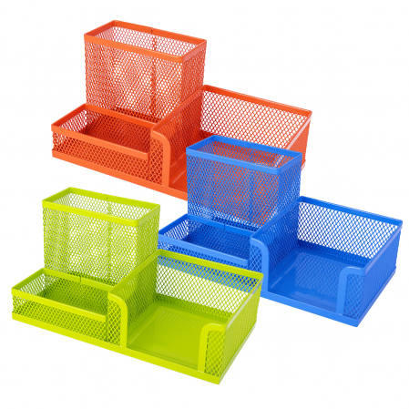 Accesorii de birou - SUPORT BIROU 3 COMPARTIMENTE MESH COLOR DELI
