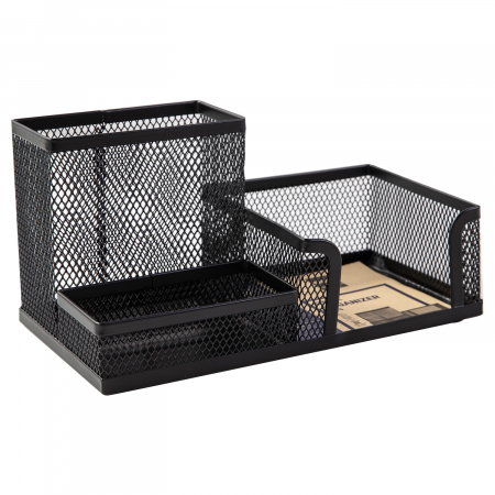 Suporti documente/accesorii de birou/instrumente de scris - SUPORT BIROU 3 COMPARTIMENTE MESH DELI