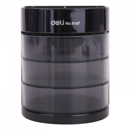SUPORT BIROU 6 COMPARTIMENTE NEGRU DELI [3]