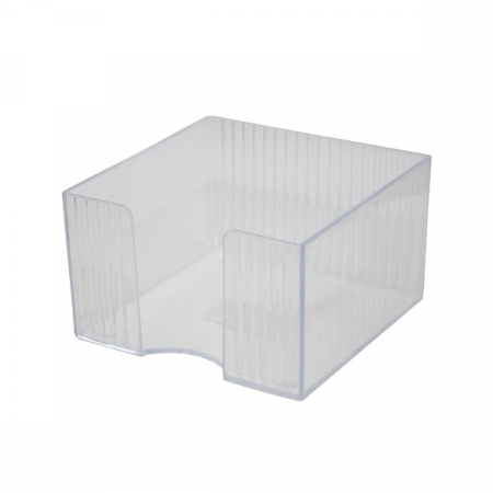 Accesorii de birou - SUPORT CUB HARTIE 9*9CM TRANSPARENT FLARO