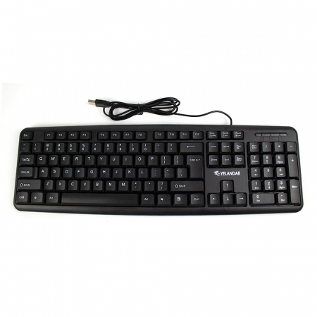 Accesorii IT - Tastatura USB rezistenta la apa, 104 taste, culoare negru