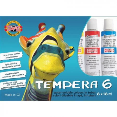 Acuarele, guase, tempera si pensule - TEMPERA 6 CULORI 16ML KOH-I-NOOR
