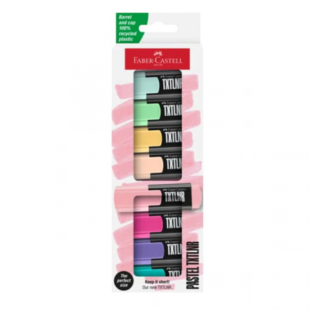 Markere evidentiatoare text - TEXTMARKER MINI SET 8 PASTEL FABER-CASTELL