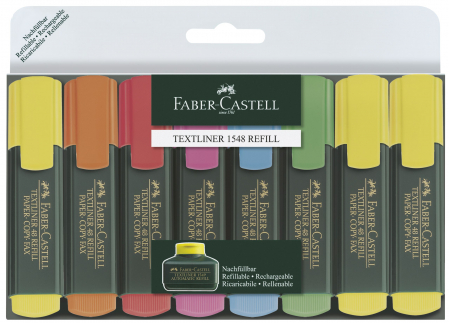 Markere evidentiatoare text - TEXTMARKER SET 8 1548 FABER-CASTELL