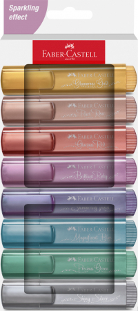 Markere evidentiatoare text - TEXTMARKER SET 8 METALIZAT CUTIE CARTON 2024 FABER-CASTELL