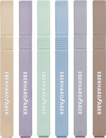 TEXTMARKER SLIM PATRAT SET 6 BUC NUANTE NATURALE EBERHARD FABER [2]