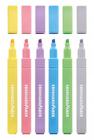 TEXTMARKER SLIM PATRAT SET 6 BUC PASTEL EBERHARD FABER [3]