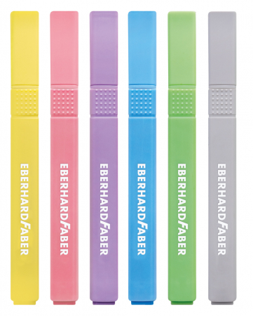 TEXTMARKER SLIM PATRAT SET 6 BUC PASTEL EBERHARD FABER [2]