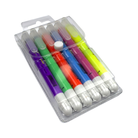 Textmarker solid,tip creion 6 culori/set no. HY-200 [1]