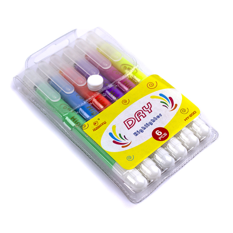 Textmarker solid,tip creion 6 culori/set no. HY-200 [2]