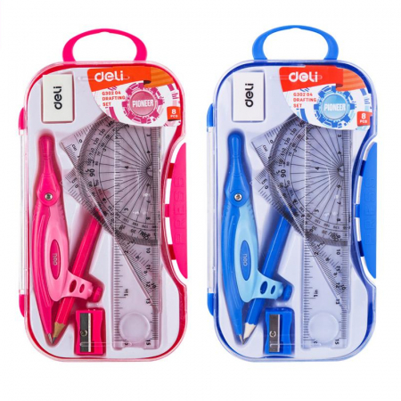 Truse geometrie - TRUSA GEOMETRIE 7 PIESE CUTIE PLASTIC DELI