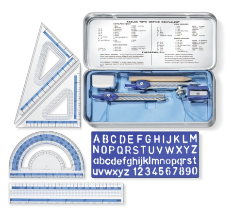 Produse si rechizite scolare - TRUSA INSTRUMENTE GEOMETRIE 10 PIESE/SET