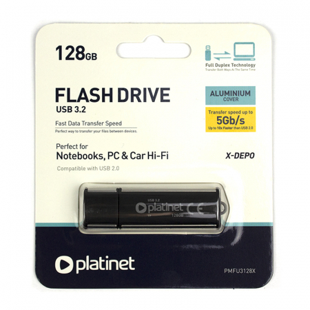 Accesorii IT - USB 3.2 Flash Drive 128GB Platinet