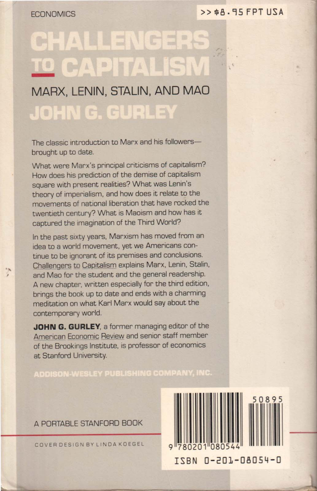 Challengers to capitalism (John G. Gurley) [2]