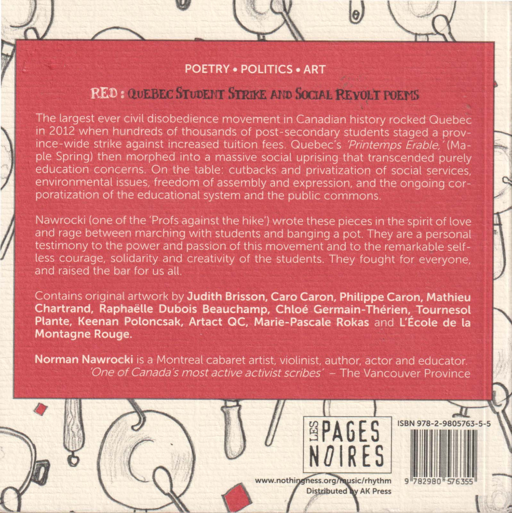 Red. Quebec student strike and social revolt poems (Norman Nawrocki) [2]