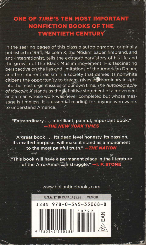 The autobiography of Malcom X (Alex Haley) [2]