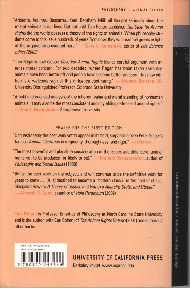 The case for animal rights (Tom Regan) [2]