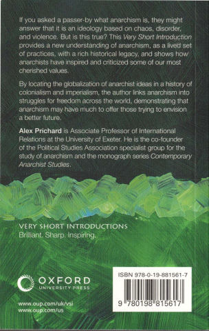 Anarchism. A very short introduction (Alex Prichard) [1]