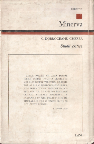 Studii critice (Constantin Dobrogeanu-Gherea) [1]