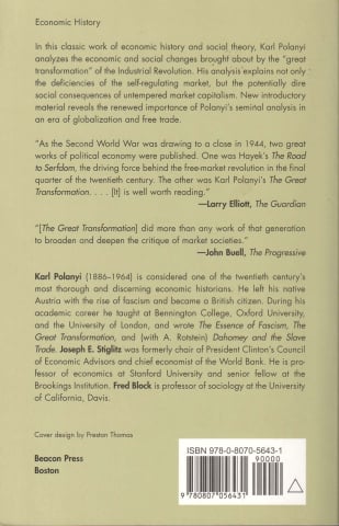 The great transformation (Karl Polanyi) [1]