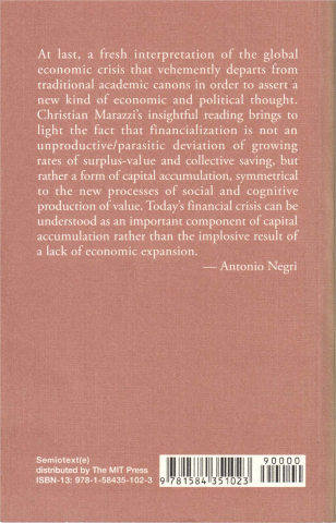 The violence of financial capitalism (Christian Marazzi) [1]