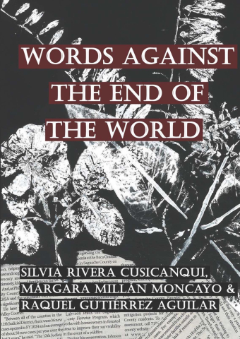 Cărticele și broșuri - Words against the end of the world (Silvia Rivera Cusicanqui, Márgara Millán Moncayo, Raquel Gutiérrez Aguilar)