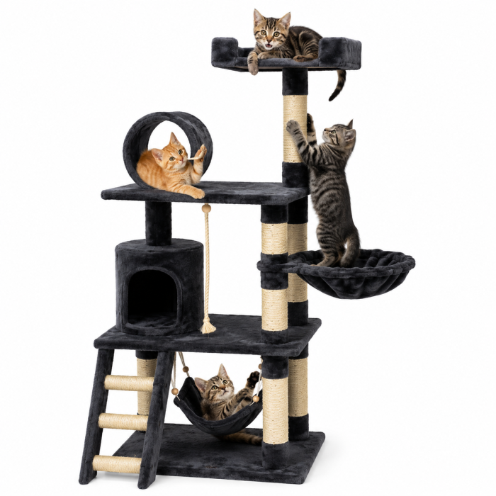 Ansamblu de joacă pentru pisici Miau Miau, Sisal Regal, 73x49x155cm [2]
