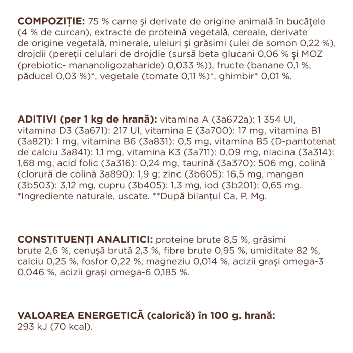 Hrana umeda Premium pentru pisici sterilizate, CLUB 4 PAWS, Plic Curcan in sos, 80g [2]