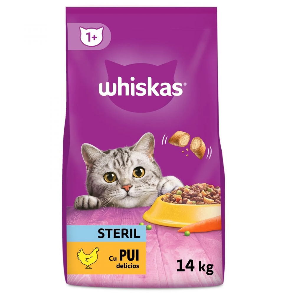 Whiskas pisici sterile hrana uscata cu pui [3]