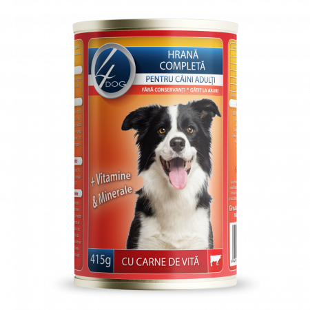 Hrana umeda caini - conserva_cu_carne_de_vita_4dog